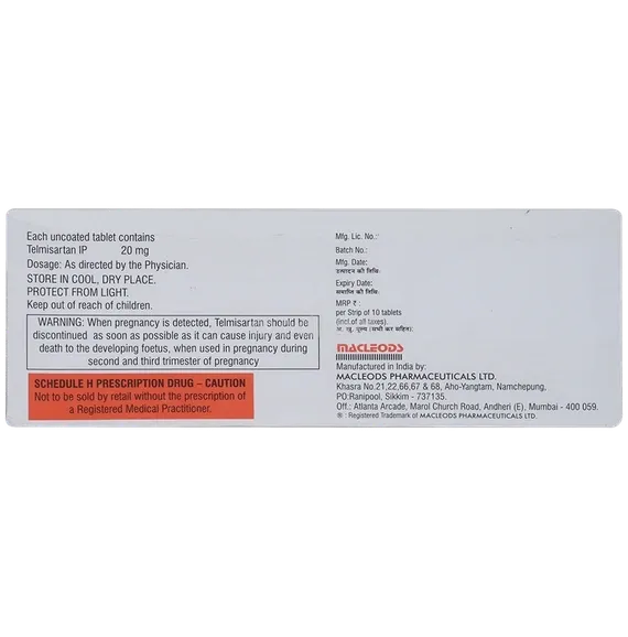 telmiduce 20mg tablet 10's